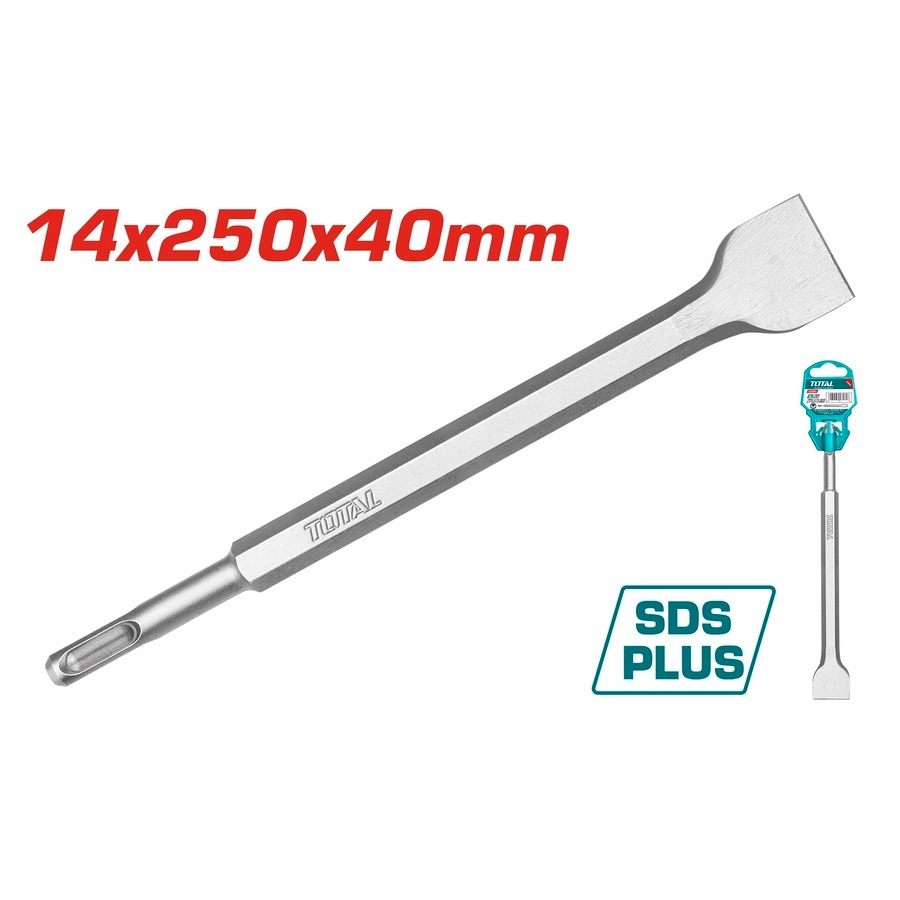 توتال إزميل (قلم تكسير) SDS Plus قياس 14X250X40 ملم عدل TAC15121412
