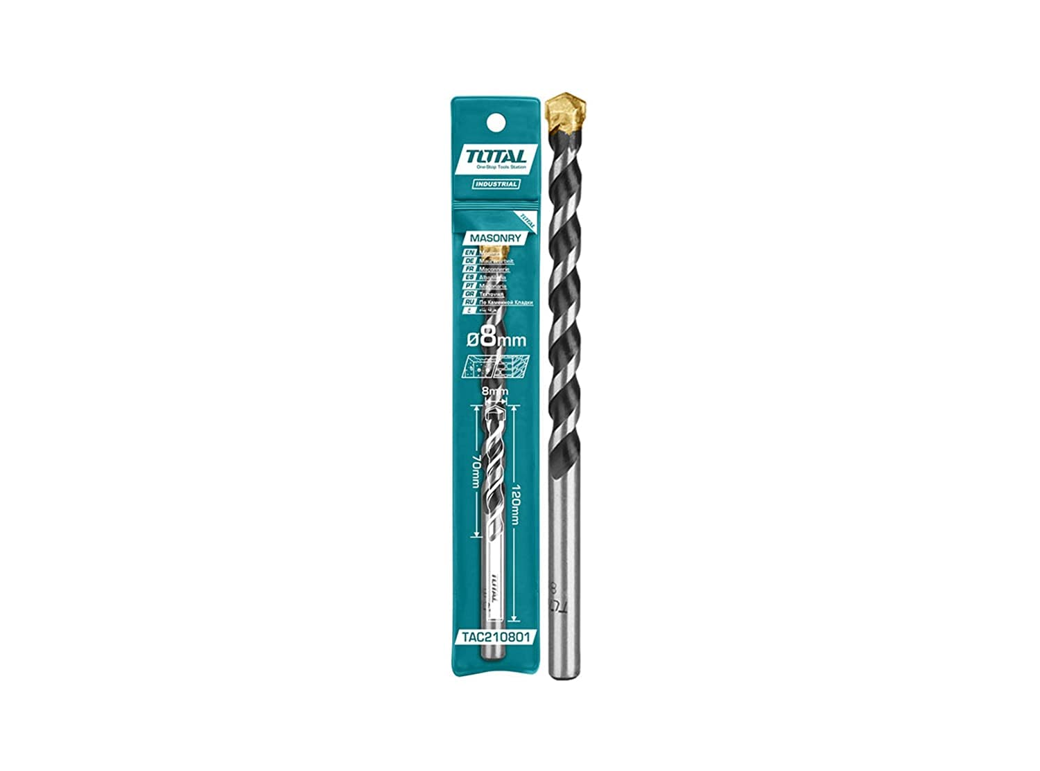 TOTAL Masonry Drill Bit 8 x 120mm TAC210801