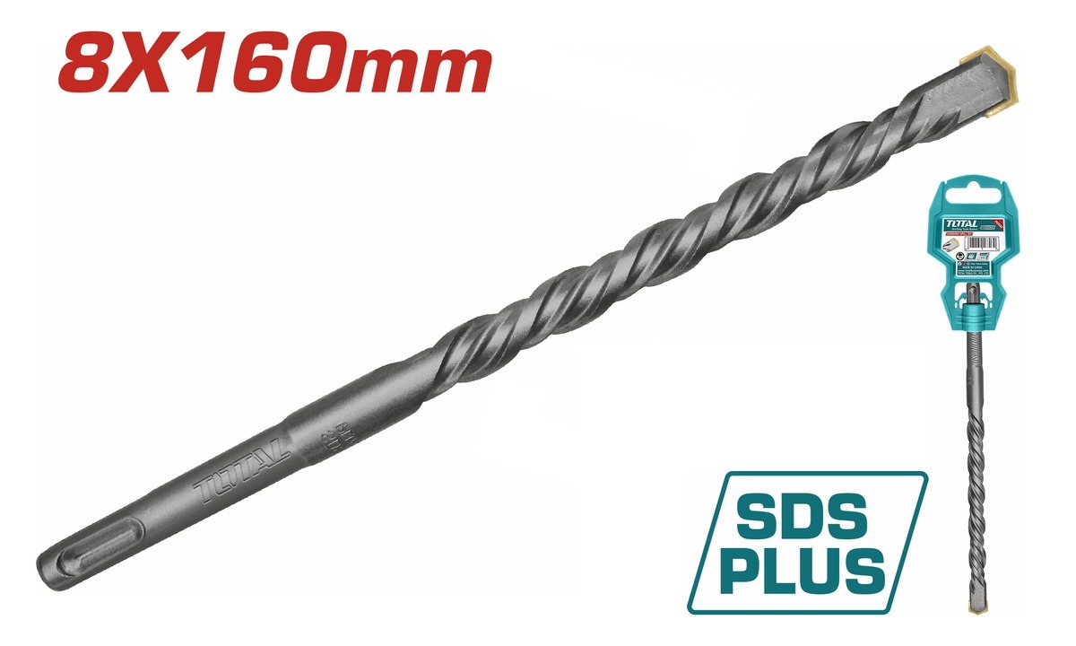 TOTAL SDS Plus Hammer Drill Bits 8 X 160mm TAC310802