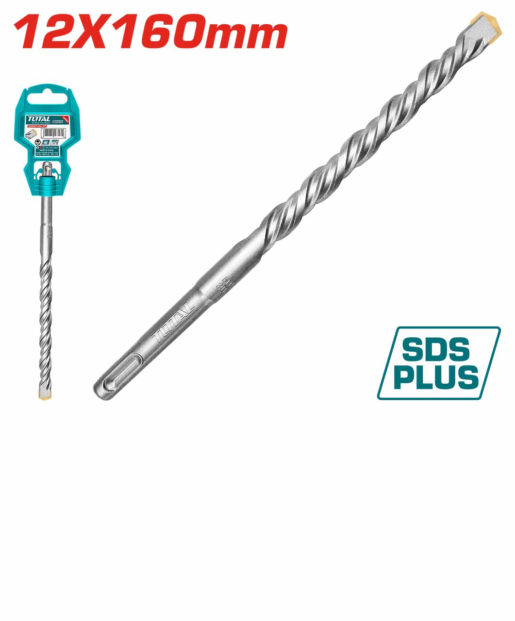 توتال بريمة حفر كونكريت ٍSDS-Plus قياس 12 × 160 ملم TAC311202