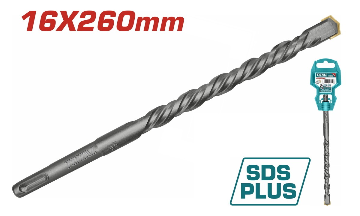 توتال بريمة حفر كونكريت ٍSDS-Plus قياس 16 ملم × 260 ملم TAC311603