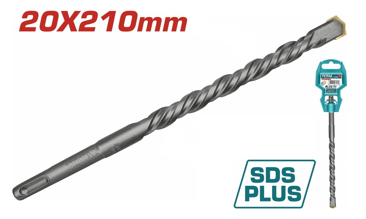 توتال بريمة حفر كونكريت ٍSDS-Plus قياس 20 × 210 ملم TAC312002