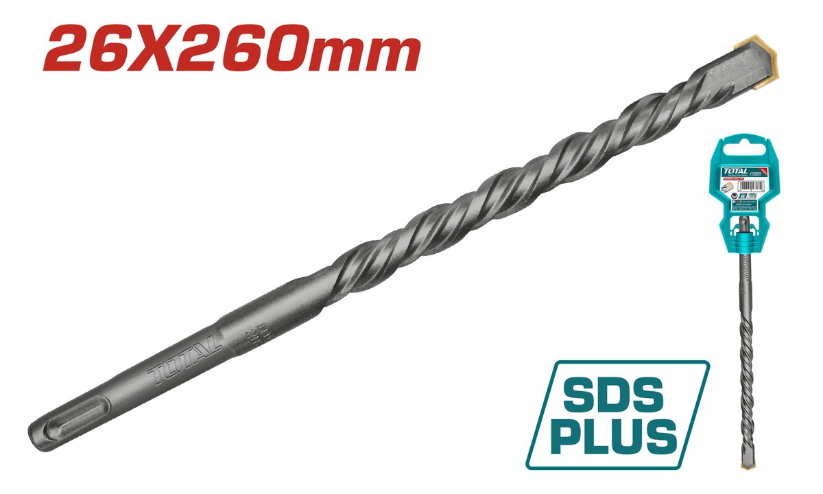 TOTAL SDS Plus Hammer Drill Bits 26 X 260mm TAC312603