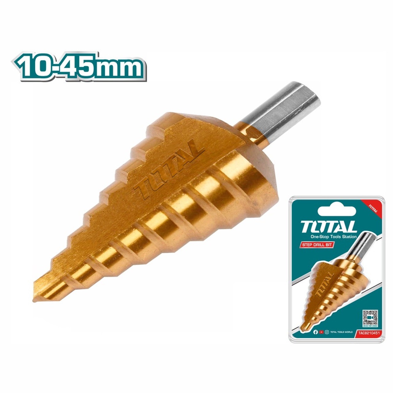 TOTAL Bounce Listed Step Drill Bit 1045mm Model TAC8210451