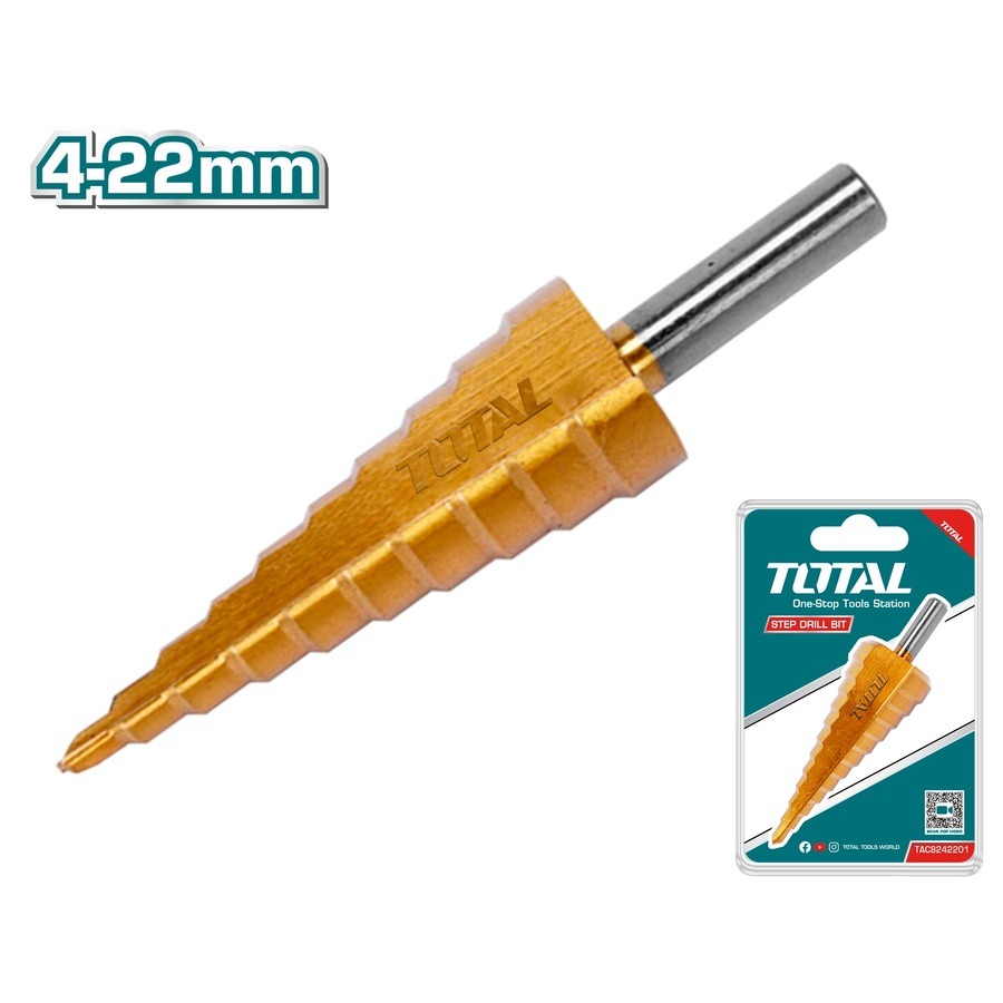 TOTAL Bounce Listed Step Drill Bit 422mm Model TAC8242201