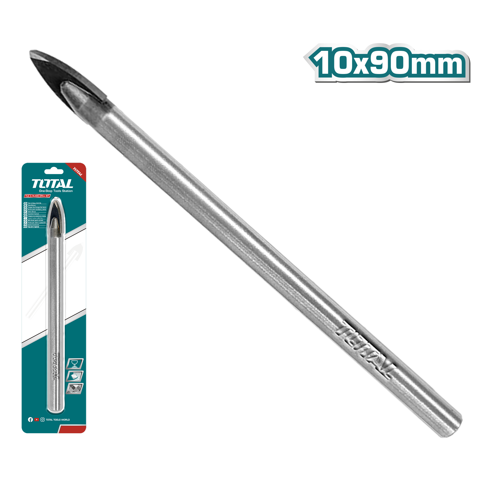 TOTAL Tile and Glass Drill Bit 10mm TACG101001