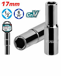 TOTAL Hexagonal Deep Socket 1/2 inches 17mm THTST12173L