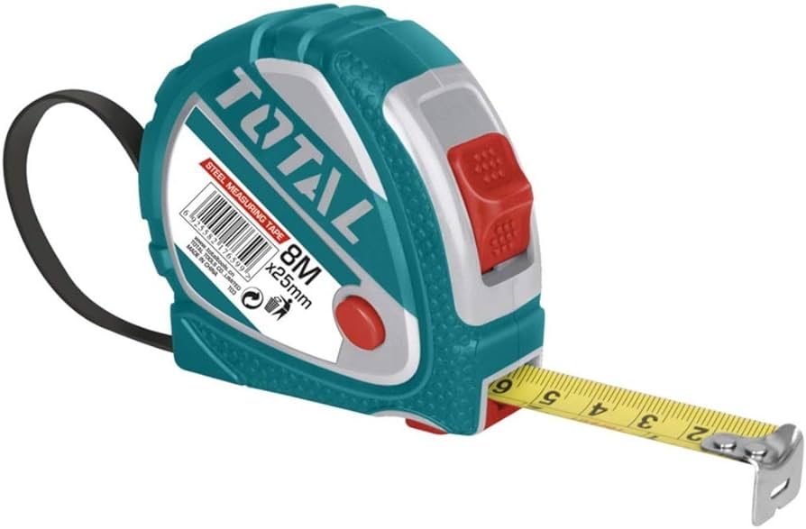 TOTAL Steel Measuring Tape 8m x 25mm TMT126081