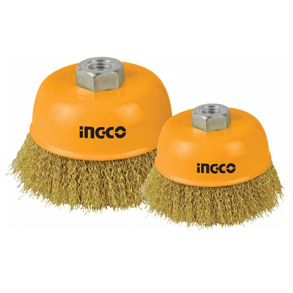 INGCO Cup Wire Brush With Nut WB10751 125mm wire: 0.35mm