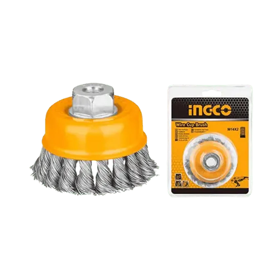 INGCO Cup Twist Wire Brush With Nut WB21001 100mm