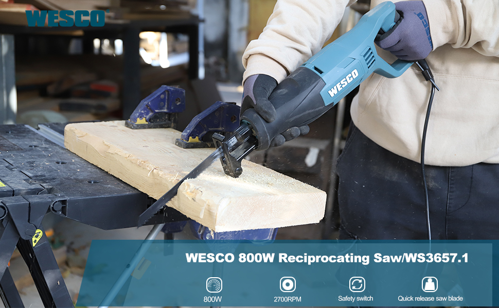 ويسكو منشار ترددي كهربائية 800 واط WS3657